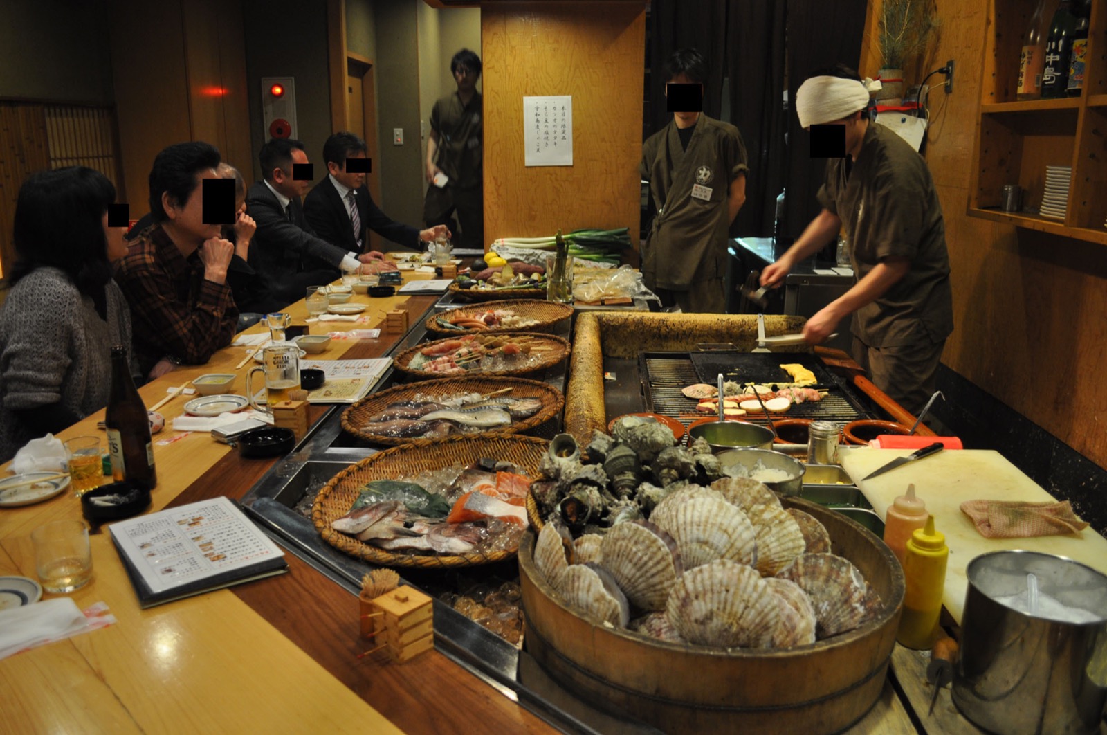 Stock orientation photo of a robatayaki restaurant interior in Osaka.